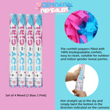 Gender Revealer Confetti Cannon 4 Pack